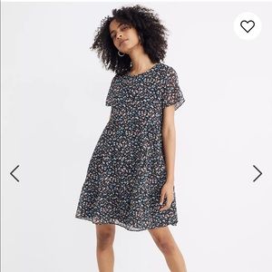Madewell Tiered mini dress in Spring Prairie